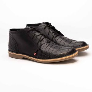 Zahara Crocodile Black - thick sole